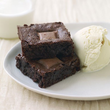 Candy-bar-topped brownies