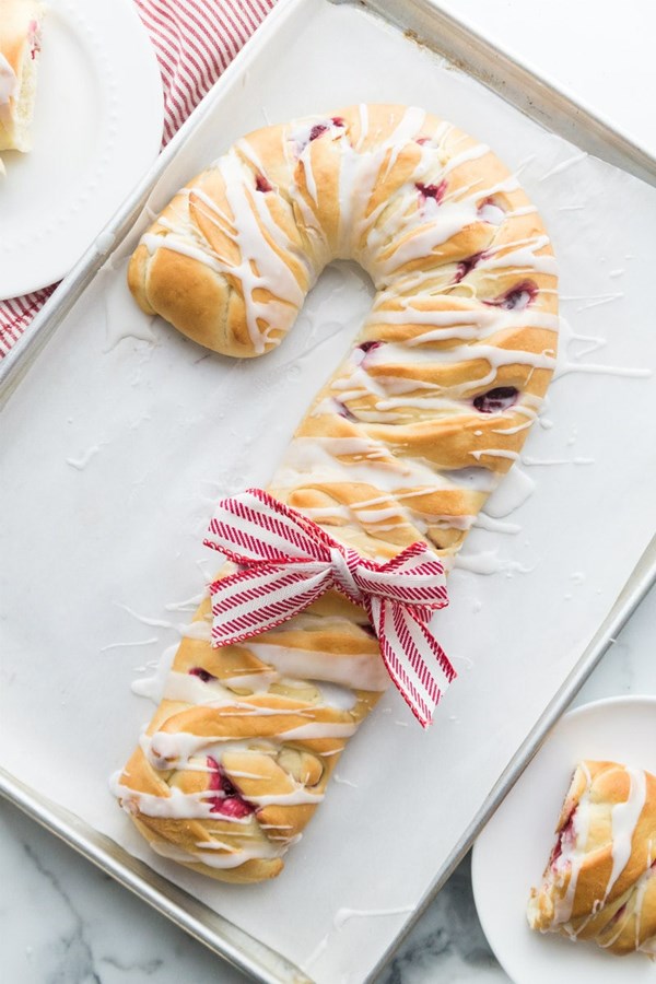 Candy cane coffee cake