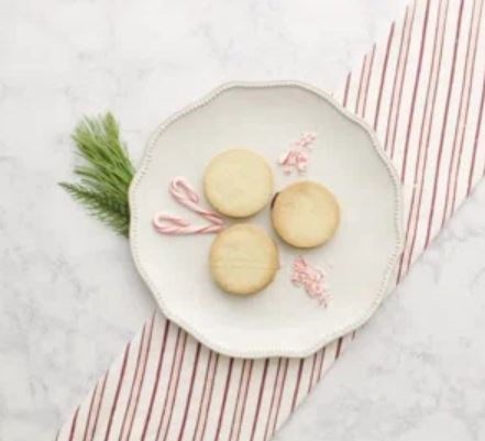 Candy cane cookie sandwiches
