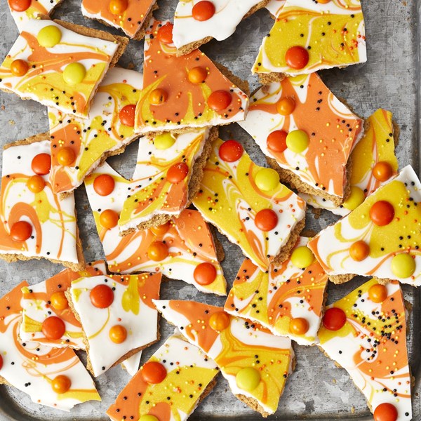 Candy corn bark