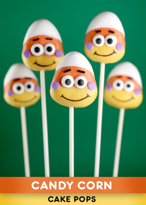 Candy corn cake pops