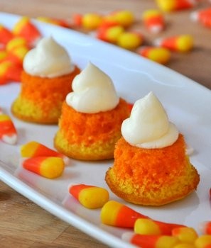 Candy corn cupcakes