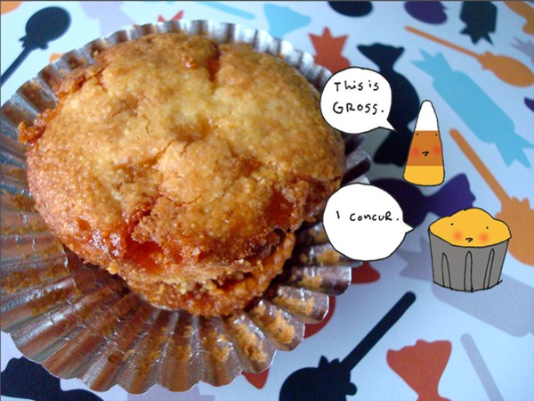 Candy corn muffins
