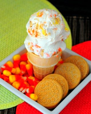 Candy corn oreo ice cream