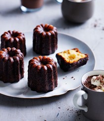 Canelés with spiced hot chocolate