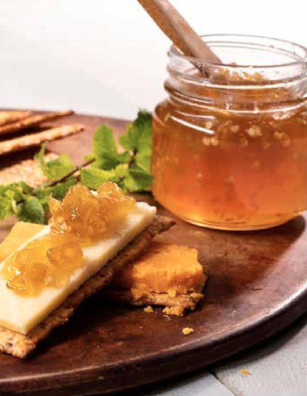 Canned banana pepper and mint jam