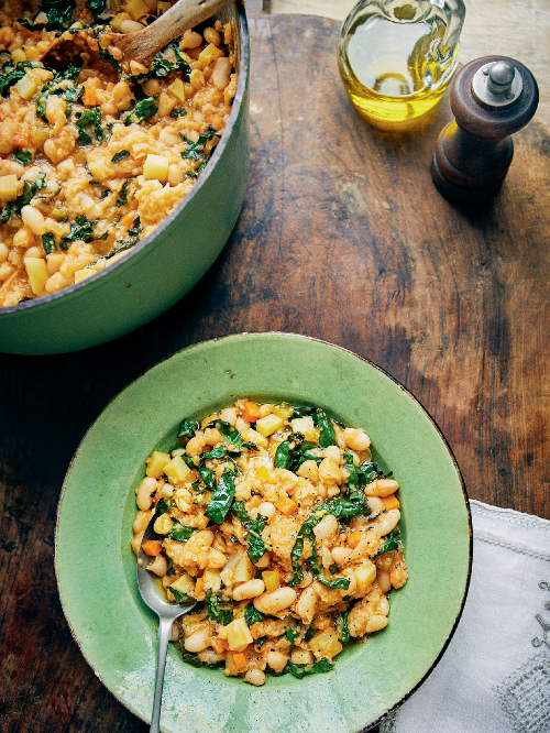 Cannellini bean & cavolo nero broth (Ribollita)