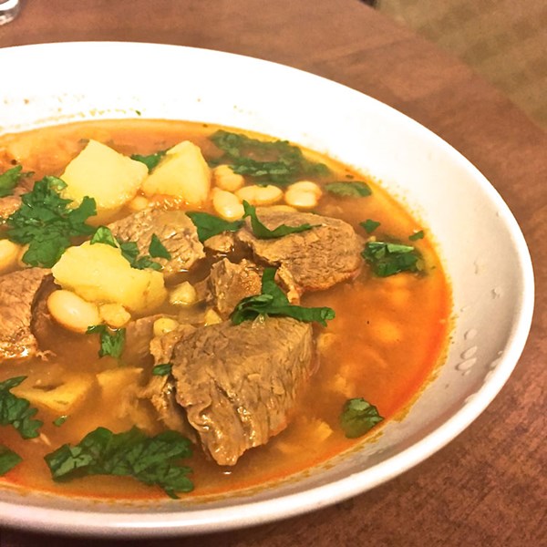 Cannellini bean & lamb soup
