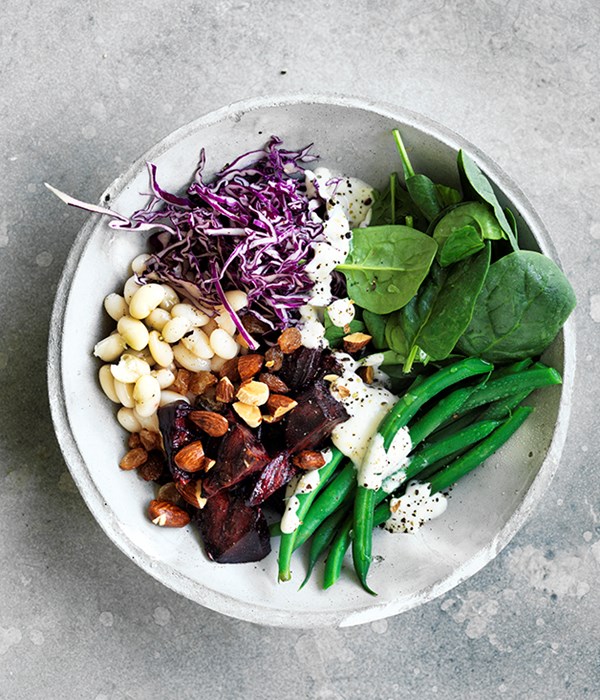Cannellini bean and beetroot salad