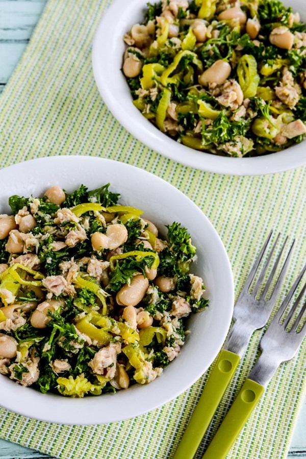 Cannellini bean and tuna salad with peperoncini and parsley