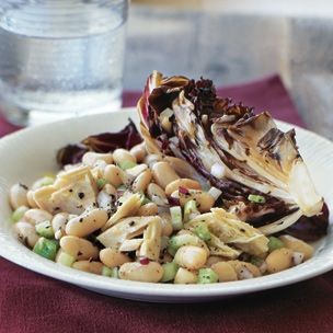 Cannellini bean salad with grilled radicchio and tuna