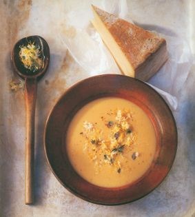 Cannellini bean soup with Fontina gremolata