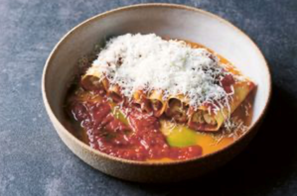 Cannelloni with smoked eggplant and ricotta