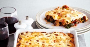 Cannelloni with spicy sausage and spinach