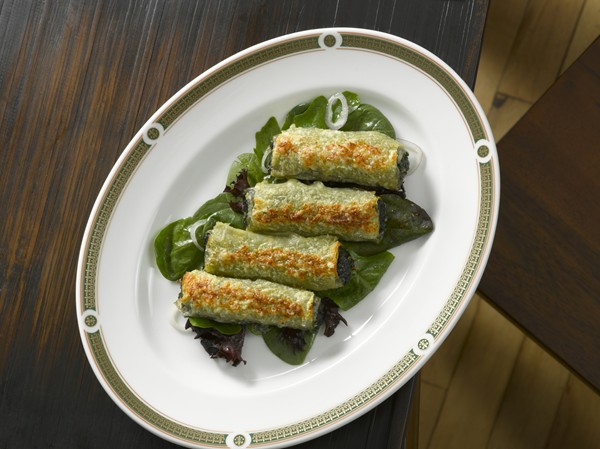 Cannelloni with spring greens