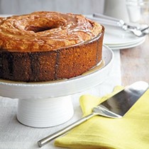 Canola oil pound cake with browned butter glaze