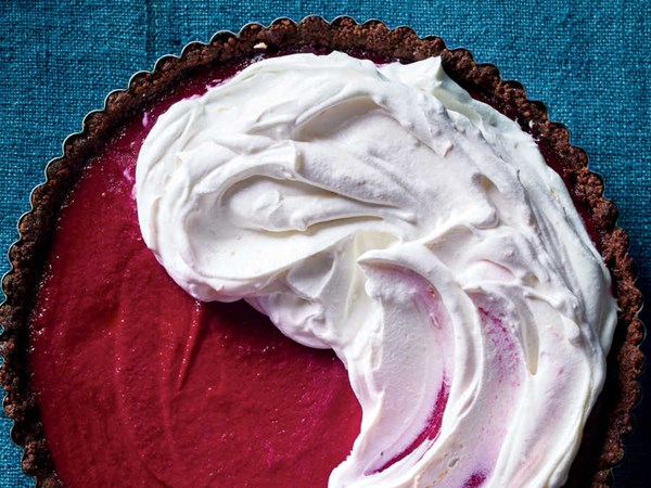 Can't-be-beet tart with goat cheese