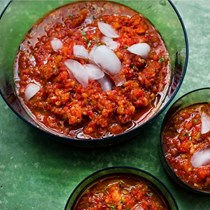 Cantaloupe gazpacho