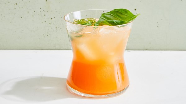Cantaloupe-grapefruit-basil cooler