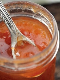 Cantaloupe jam with vanilla