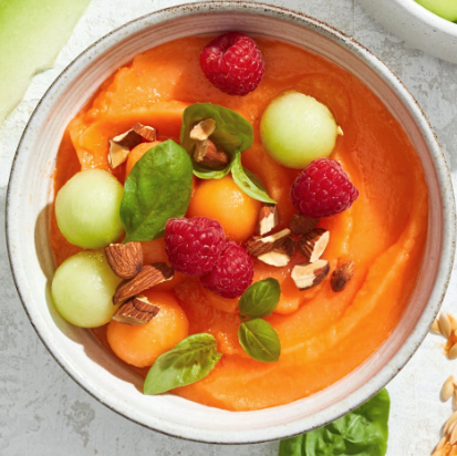 Cantaloupe smoothie bowl