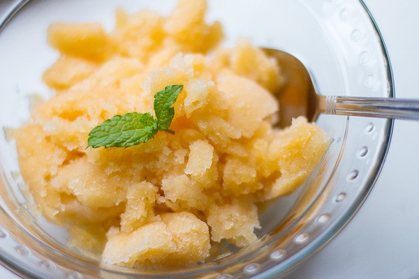 Cantaloupe sorbet