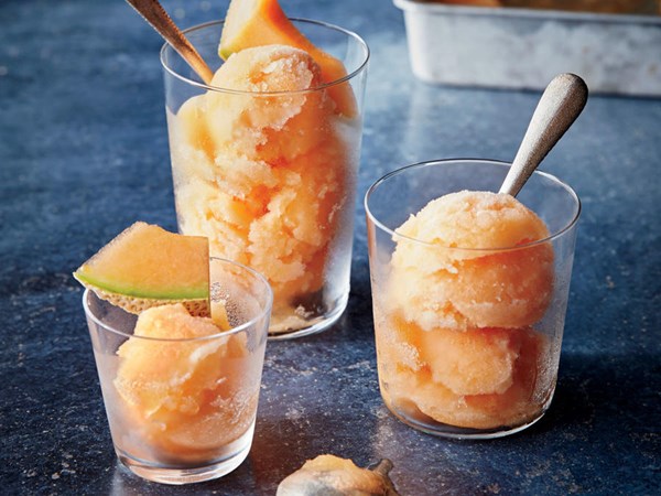 Cantaloupe-white balsamc sorbet
