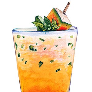 Canteloupe-basil float