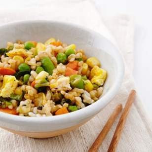 Cantonese chicken & bok choy fried rice