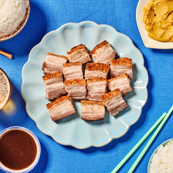 Cantonese roast pork (Siu yuk)