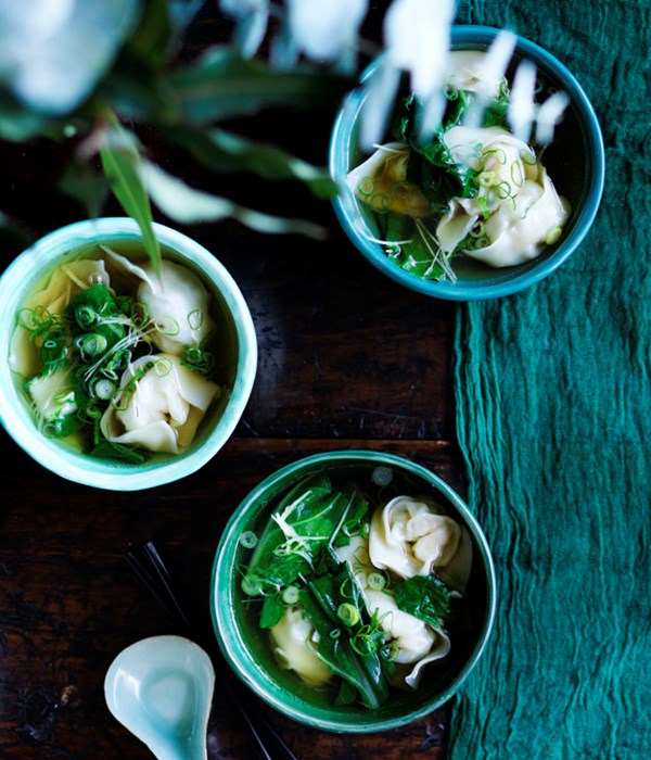 Cantonese-style prawn wonton soup