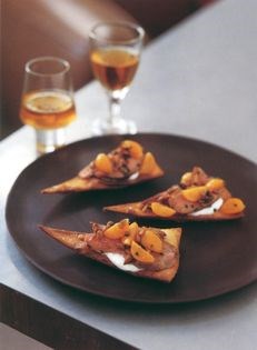 Cape gooseberry, smoked duck, sunflower seed, yoghurt and chive salad on deep-fried tortilla crisps