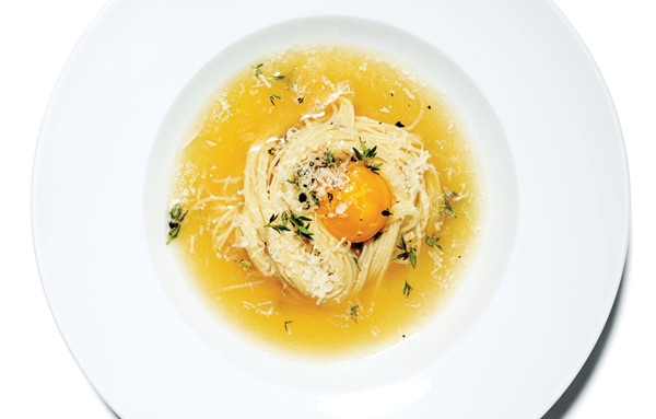 Capellini en brodo