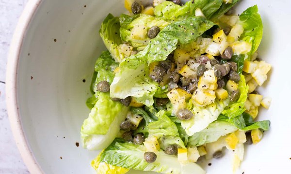 Caper and lemon rind salad