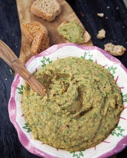 Caper, scallion, and parsley spread