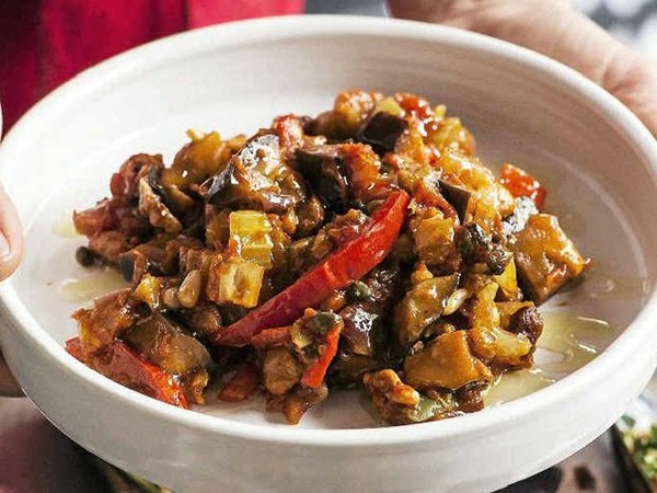 Caponata with pine nuts