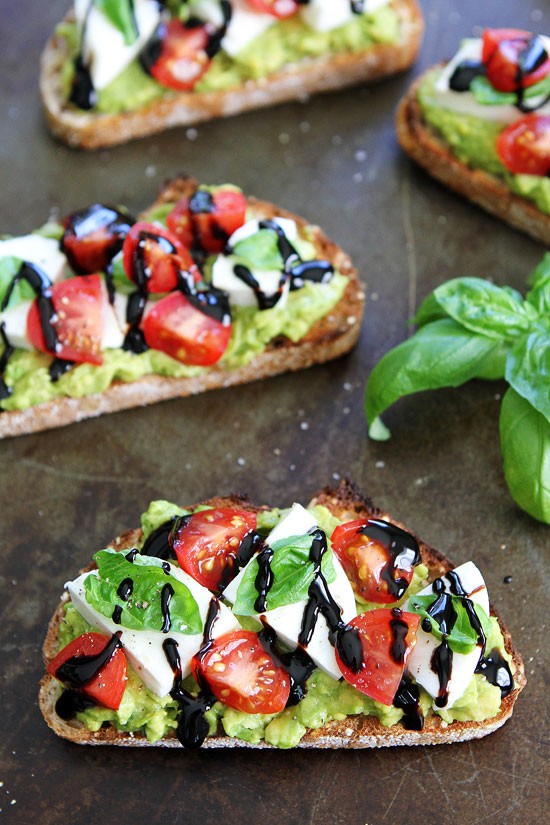 Caprese avocado toast
