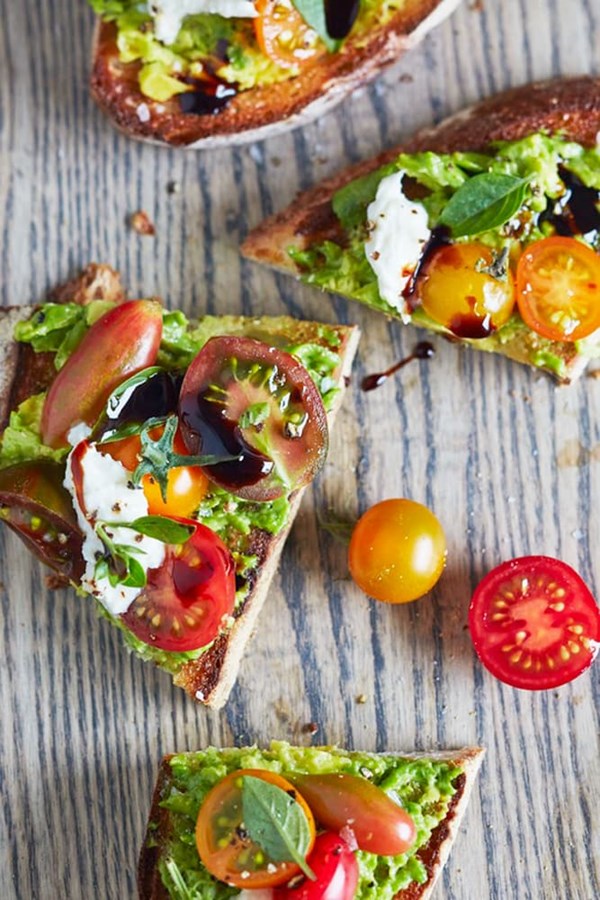 Caprese avocado toast