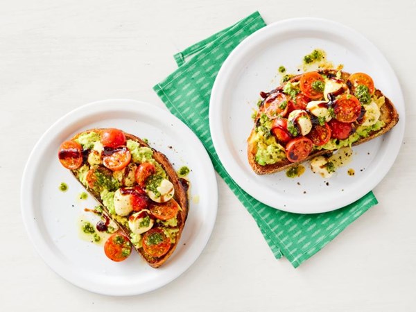 Caprese avocado toast