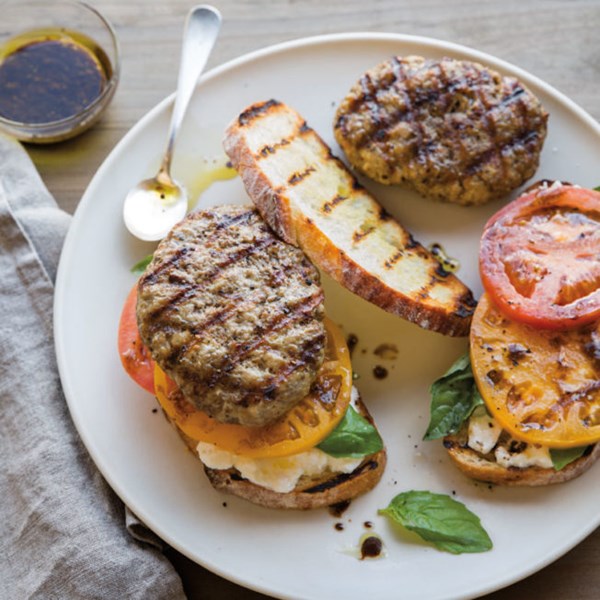 Caprese burgers