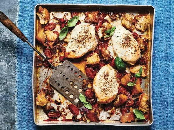 Caprese chicken melt