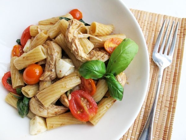 Caprese chicken pasta