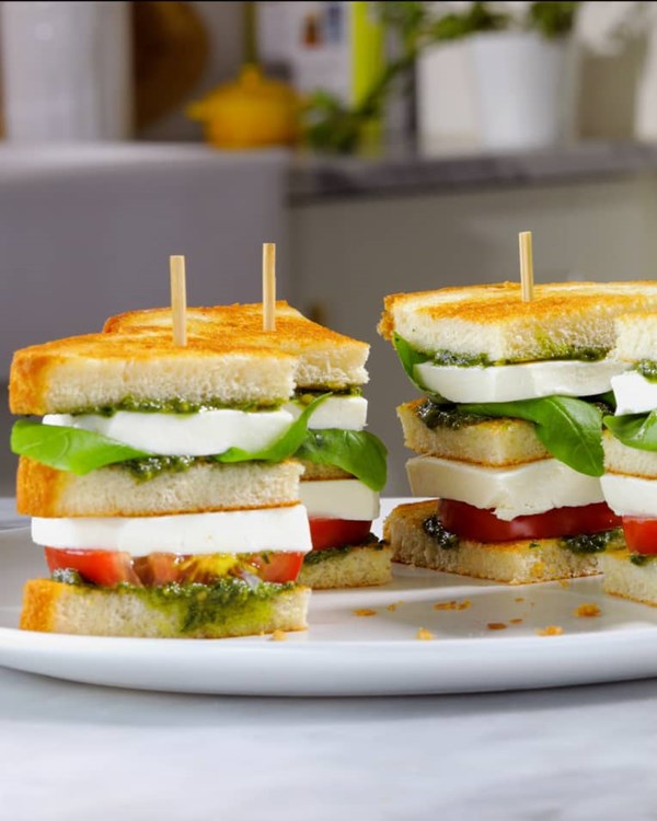 Caprese club sandwich