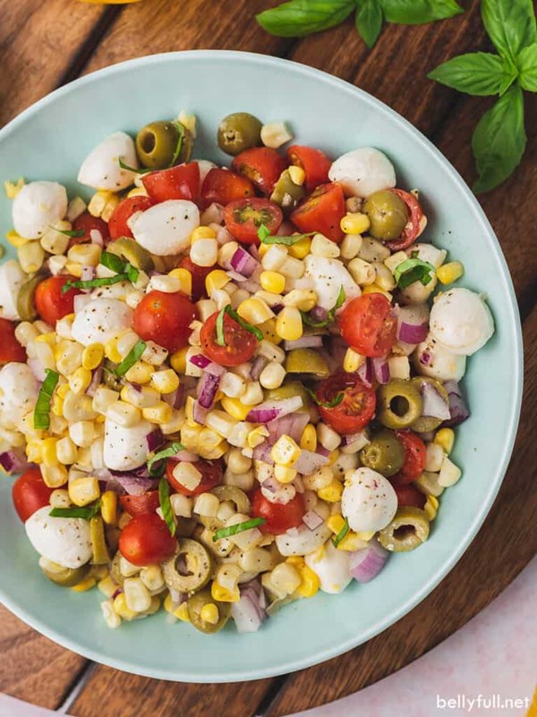 Caprese corn salad
