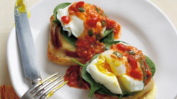 Caprese eggs Benedict