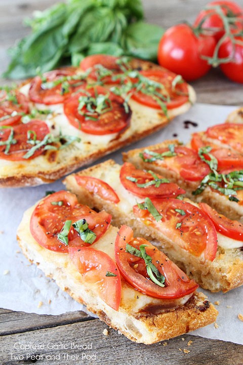 Caprese garlic bread