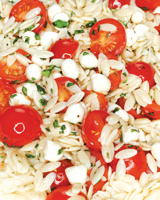 Caprese orzo salad