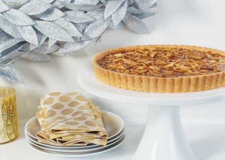 Caramel-almond tart