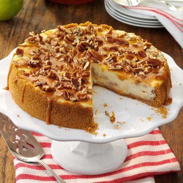 Caramel apple cheesecake
