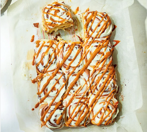 Caramel apple cinnamon buns